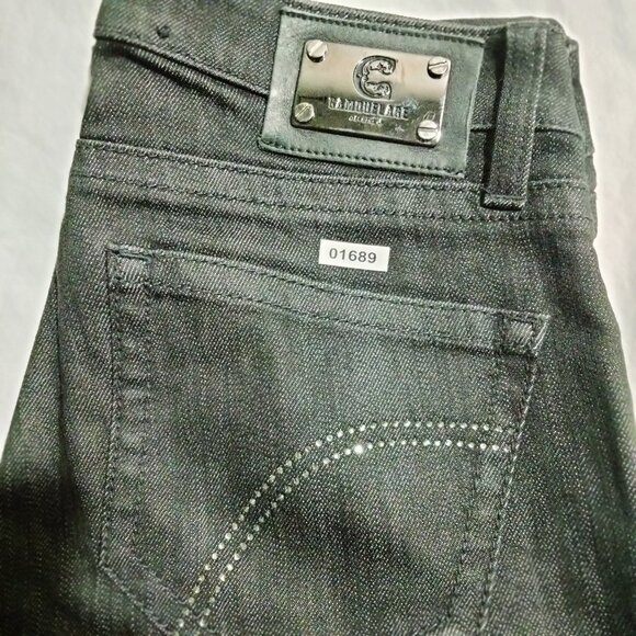 Camouflage AR and J Women JULIE R Jeans Made in Italy Black Sz 26x28 - Picture 9 of 9